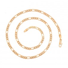 Apzeltīta ķēdīte ar Figaro pinumu